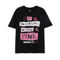 Black - Front - Mean Girls Womens-Ladies Pink Wednesdays T-Shirt