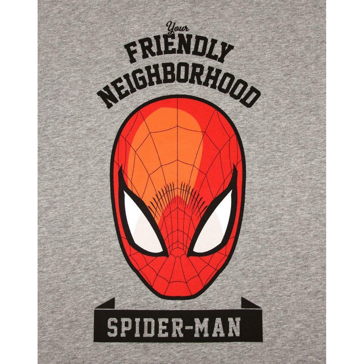 Grey - Back - Spider-Man Mens Friendly Neighbourhood T-Shirt