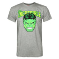 Grey - Front - Hulk Mens Incredible Logo T-Shirt