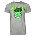 Grey - Front - Hulk Mens Incredible Logo T-Shirt