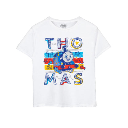 White - Front - Thomas And Friends Childrens-Kids No.1 Engine T-Shirt