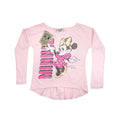 Pink - Front - Junk Food Girls Minnie Mouse Disney Long-Sleeved Top