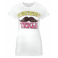 White - Front - Goodie Two Sleeves Womens-Ladies Moustaches Tickle T-Shirt
