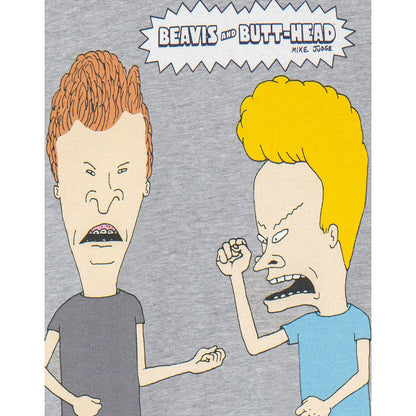 Grey - Back - Beavis & Butthead Mens Classic Pose T-Shirt