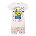 White - Front - Despicable Me Girls Wishing On A Star Short Pyjama Set