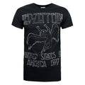 Black - Front - Led Zeppelin Mens United States Of America 1977 T-Shirt