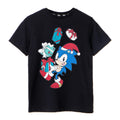 Black - Front - Sonic The Hedgehog Boys Present Short-Sleeved Christmas T-Shirt