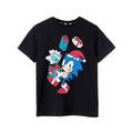 Black - Front - Sonic The Hedgehog Boys Present Short-Sleeved Christmas T-Shirt