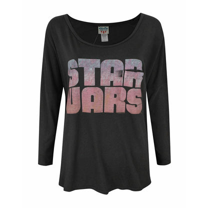 Charcoal - Front - Junk Food Womens-Ladies Star Wars Long-Sleeved Top