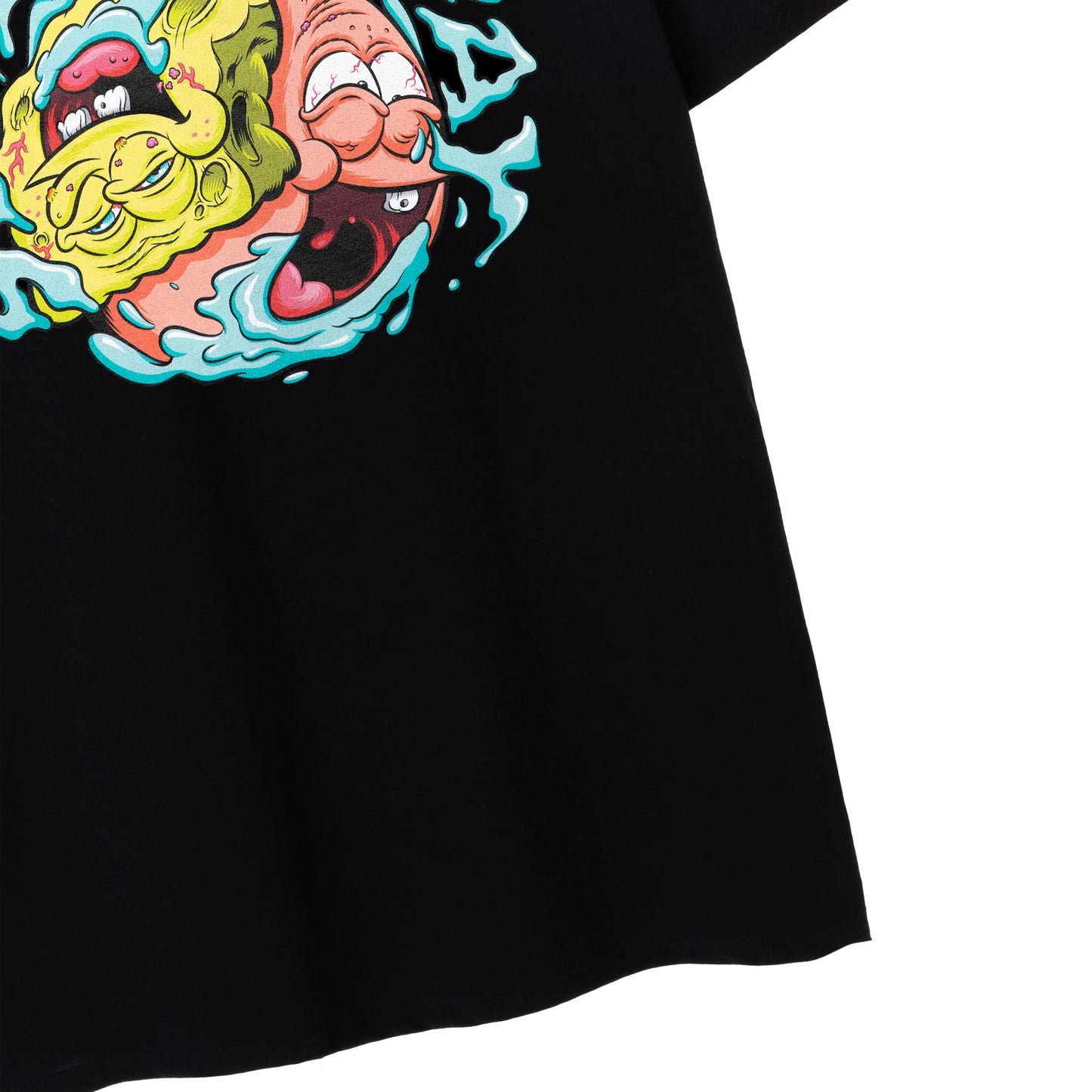 Black - Side - SpongeBob SquarePants Mens Seas The Day Short-Sleeved T-Shirt