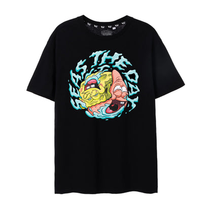 Black - Front - SpongeBob SquarePants Mens Seas The Day Short-Sleeved T-Shirt