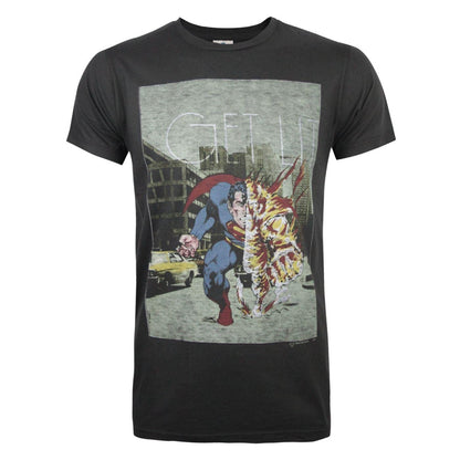 Black - Front - Junk Food Mens Get Lit Superman T-Shirt