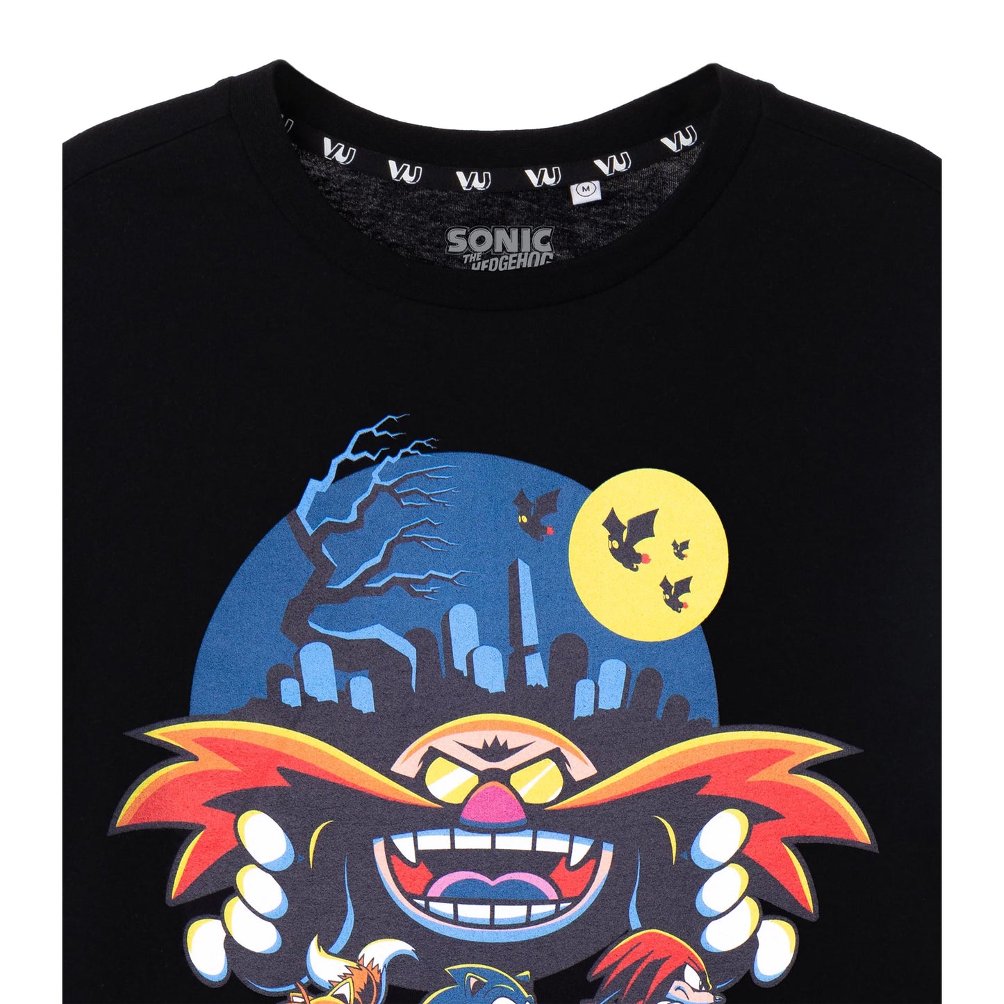 Black - Back - Sonic The Hedgehog Mens Doctor Eggman Short-Sleeved Halloween T-Shirt