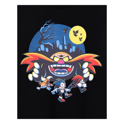 Black - Side - Sonic The Hedgehog Mens Doctor Eggman Short-Sleeved Halloween T-Shirt