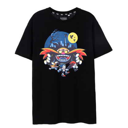 Black - Front - Sonic The Hedgehog Mens Doctor Eggman Short-Sleeved Halloween T-Shirt