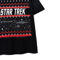Black - Side - Star Trek Mens Fair Isle Christmas T-Shirt