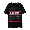 Black - Front - Star Trek Mens Fair Isle Christmas T-Shirt