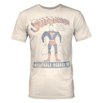 White - Front - Junk Food Mens Inflatable Rubber Toy Superman T-Shirt