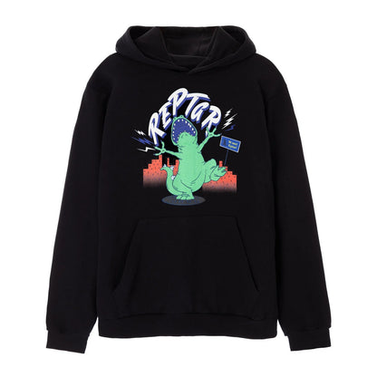 Black - Front - Rugrats Unisex Adult Roar Reptar Hoodie