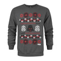 Charcoal - Front - Star Wars Childrens-Kids Darth Vader Fair Isle Christmas Sweatshirt