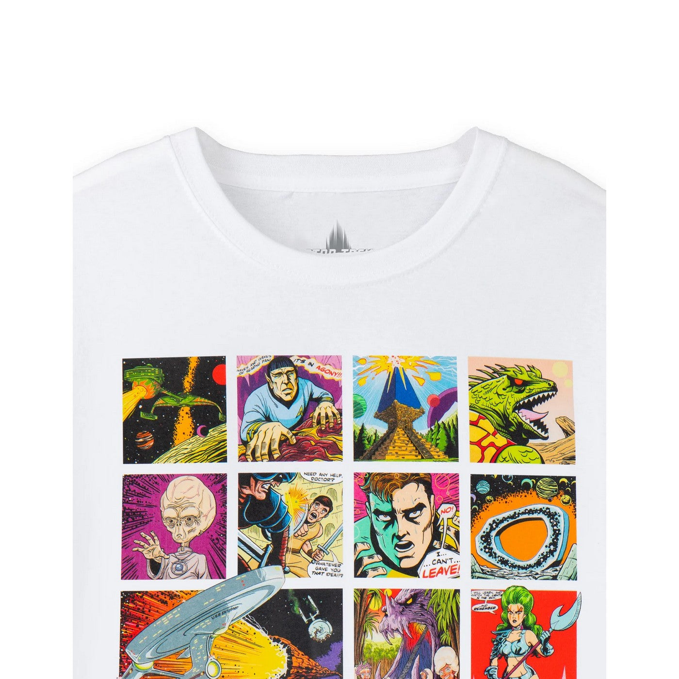 White - Back - Star Trek Mens Comic Strip Short-Sleeved T-Shirt