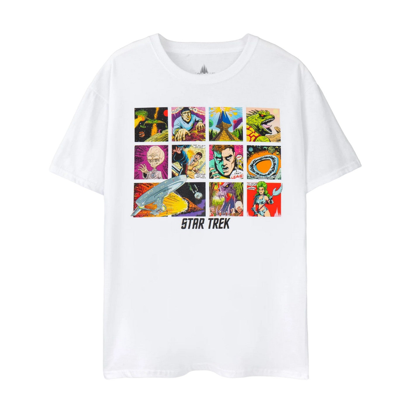 White - Front - Star Trek Mens Comic Strip Short-Sleeved T-Shirt