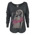 Charcoal - Front - Junk Food Womens-Ladies Blondie Long-Sleeved Top