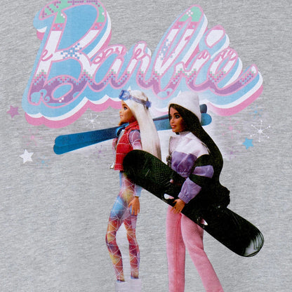 Grey Marl - Lifestyle - Barbie Womens-Ladies Merry & Bright Short-Sleeved T-Shirt