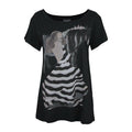 Black - Front - Blood Is The New Black Womens-Ladies Stripes and Stallions T-Shirt