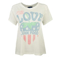 White - Front - Junk Food Womens-Ladies Made With Love Crop T-Shirt