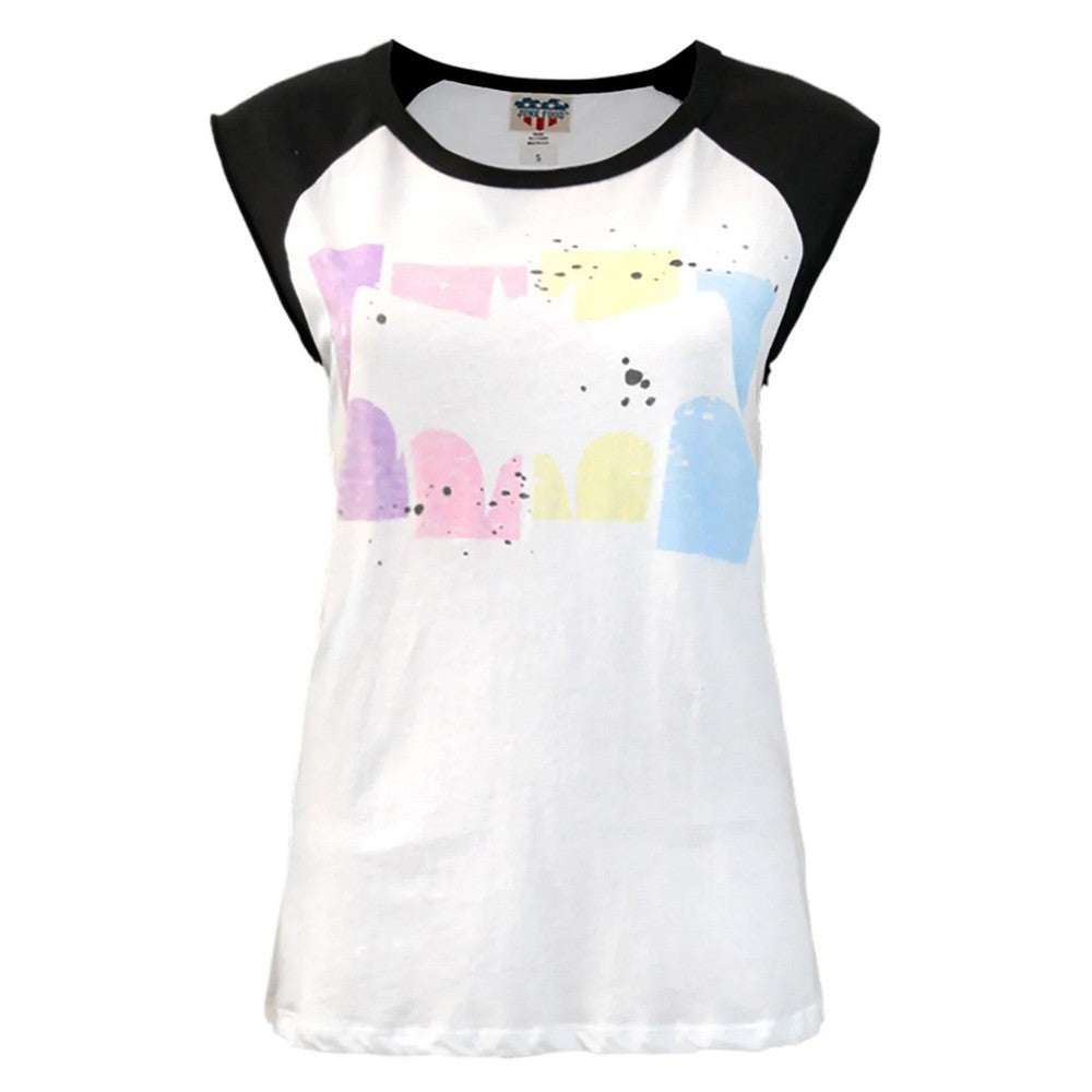 White - Front - Junk Food Womens-Ladies Pastels Batman T-Shirt