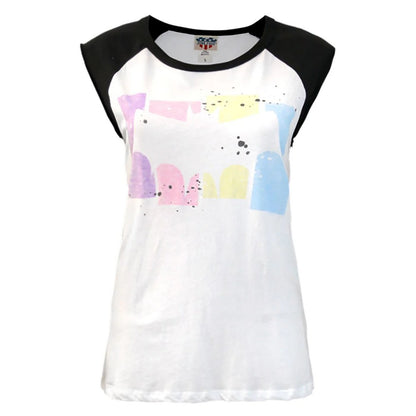 White - Front - Junk Food Womens-Ladies Pastels Batman T-Shirt