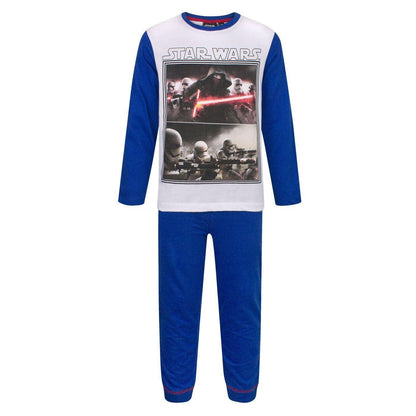 Blue - Front - Star Wars: The Force Awakens Childrens-Kids Long-Sleeved Long Pyjama Set