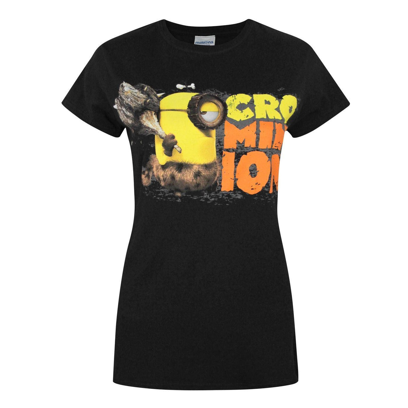 Black - Front - Despicable Me Womens-Ladies Cro- Minions T-Shirt