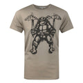 Brown - Front - Junk Food Mens Pizza Teenage Mutant Ninja Turtles T-Shirt