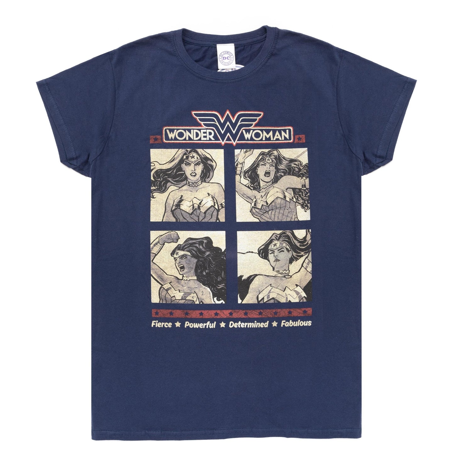 Navy - Front - Wonder Woman Womens-Ladies T-Shirt