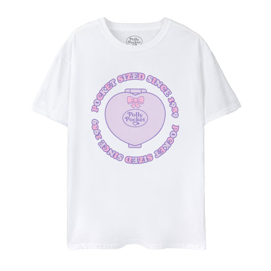 White - Front - Polly Pocket Womens-Ladies Pocket Sized T-Shirt