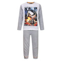 White-Grey Marl - Front - Star Wars Boys The Force Awakens Captain Phasma Long Pyjama Set