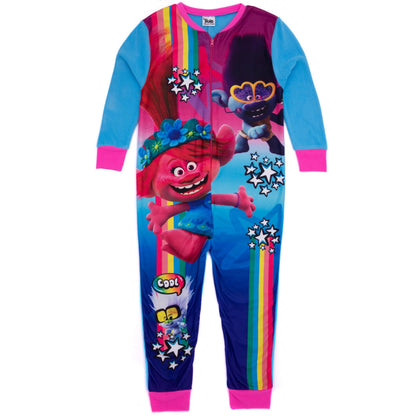 Blue - Front - Trolls Girls Cool All-In-One Nightwear