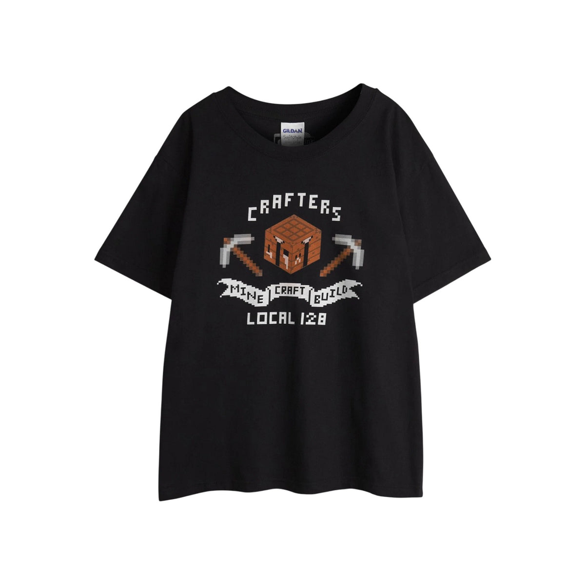 Black - Front - Minecraft Boys Short-Sleeved T-Shirt