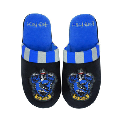 Black-Blue - Front - Harry Potter Womens-Ladies Hogwarts House Ravenclaw Slippers