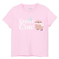 Pink - Front - Pusheen Girls Christmas T-Shirt