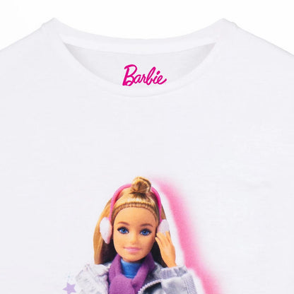 White - Pack Shot - Barbie Girls Christmas T-Shirt