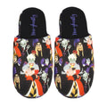 Multicoloured - Front - Disney Womens-Ladies Villains Polyester All-Over Print Slippers