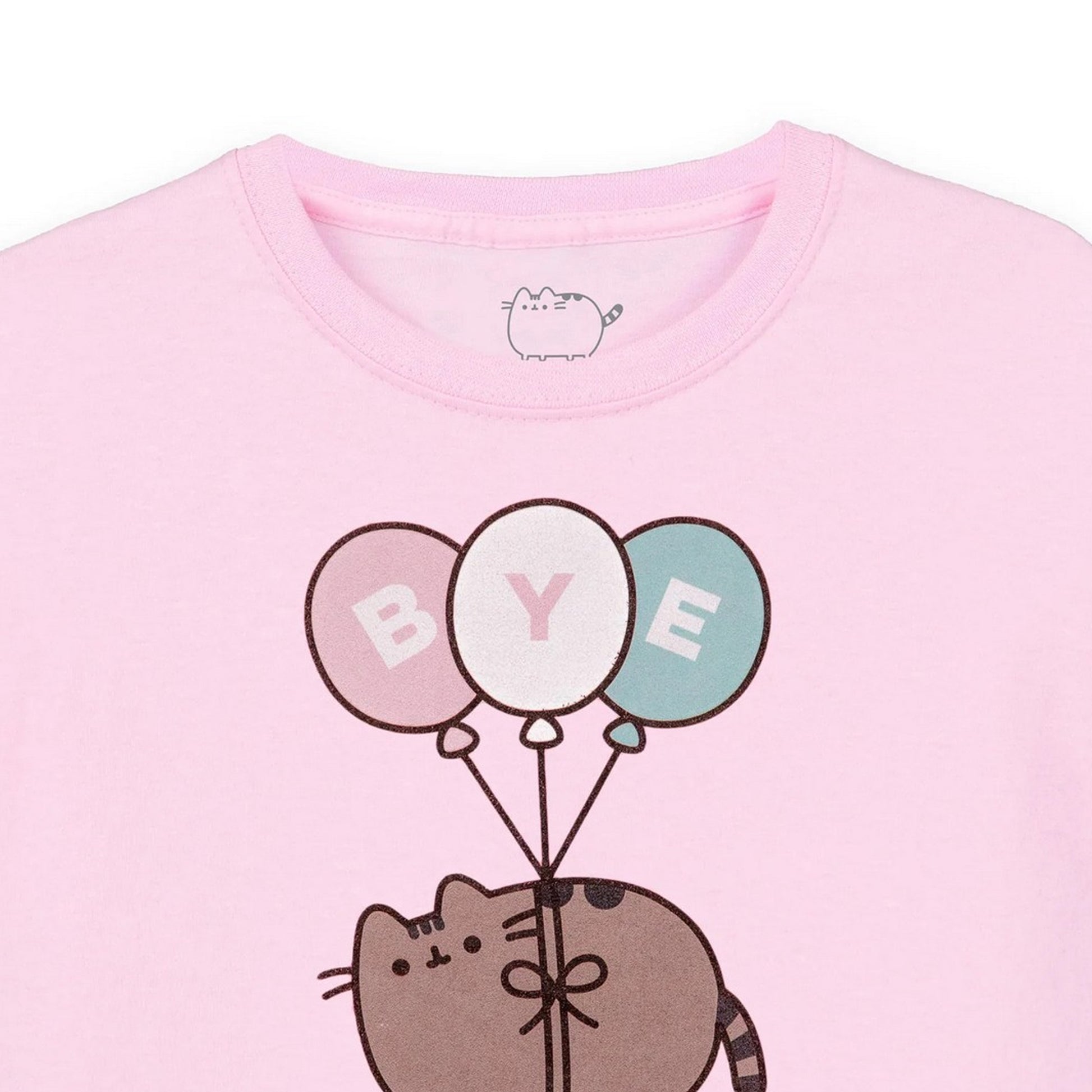 Pink - Lifestyle - Pusheen Girls Bye Balloons Short-Sleeved T-Shirt