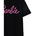 Black - Side - Barbie Womens-Ladies Classic Logo Short-Sleeved T-Shirt