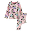 Pink - Front - Disney Girls Minnie Mouse All-Over Print Long Pyjama Set