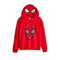 Red - Front - Spider-Man Childrens-Kids Face Hoodie