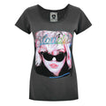 Charcoal - Front - Amplified Womens-Ladies Best Of Diamante Blondie T-Shirt