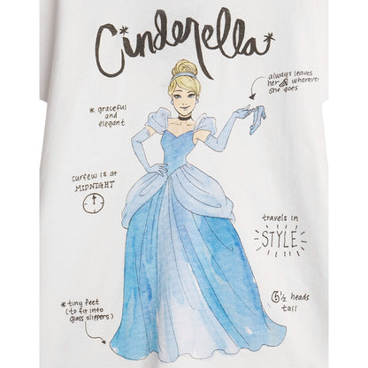 White - Side - Disney Girls Short-Sleeved T-Shirt